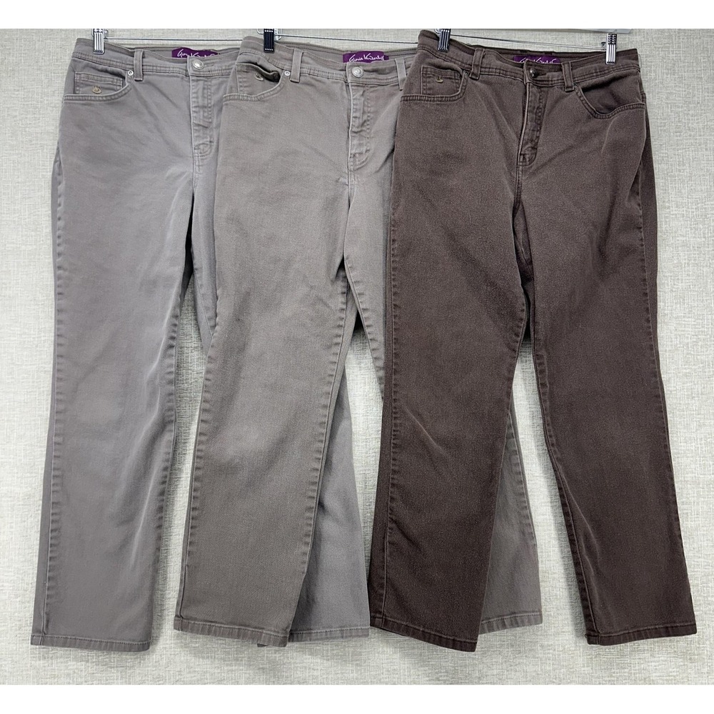 Gloria Vanderbilt Classic Fit Jeans 10 Short Taupe Brown Denim High Rise Lot 3
